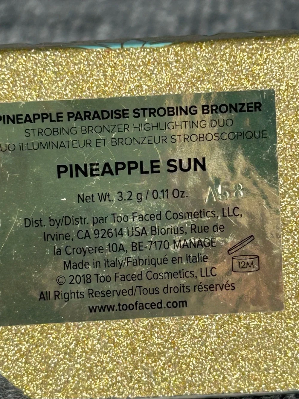 TOO FACED Pineapple Strobing Bronzer &Fresh Squeezed Highlighting Drops TRAVELsz